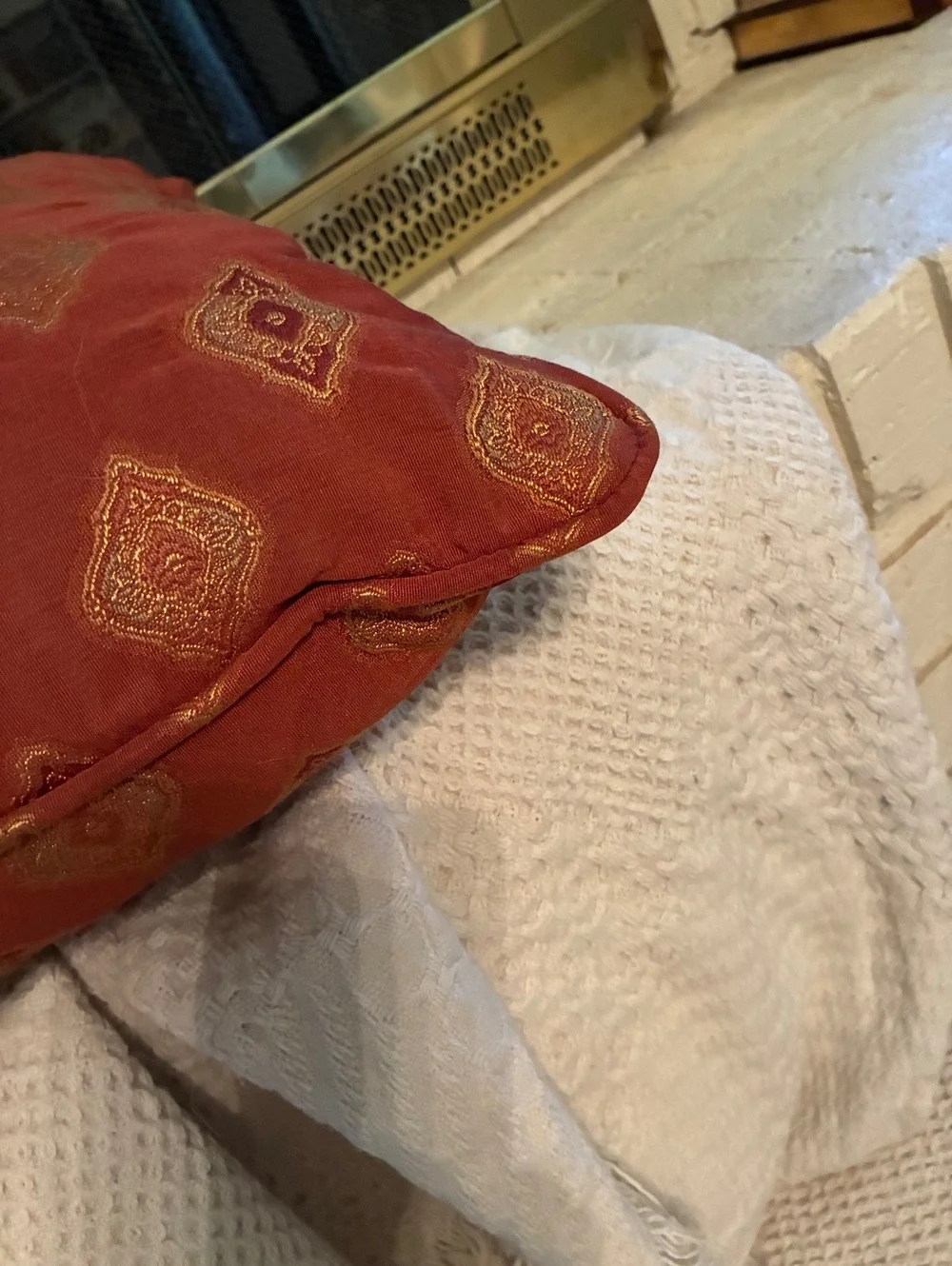 Vintage Rust Orange accent pillow